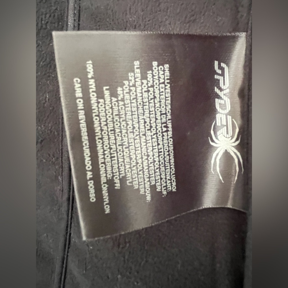 Spyder Black Nylon Jacket Boucle Sleeves Paisley Trim Women’s Size 8 US - Picture 3 of 12